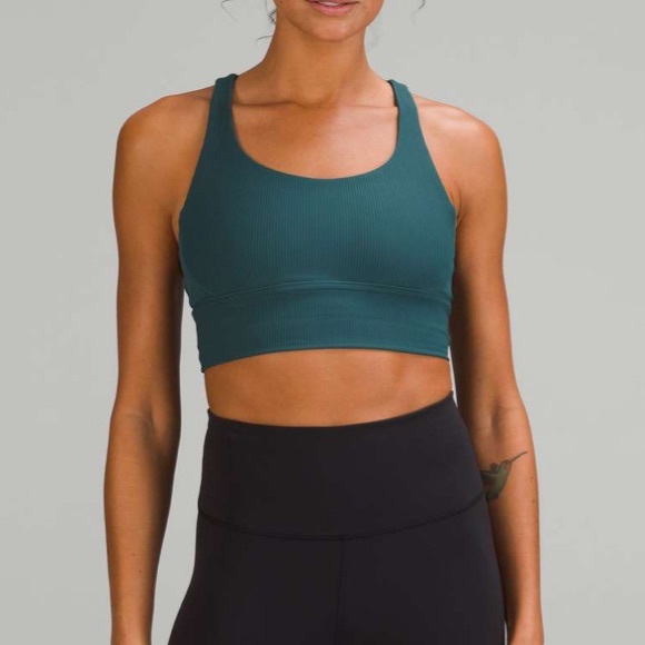 lululemon athletica Other - lululemon energy longline bra ribbed green jasper